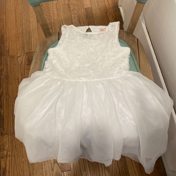 NWOT Girl’s M(8) white floral lace & tulle dress - Picture 4 of 6